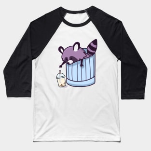 Little Racoon Loves Boba! Baseball T-Shirt